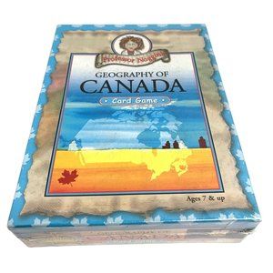New Professor Noggins geography of Canada Card Game Ages 7 Up Box